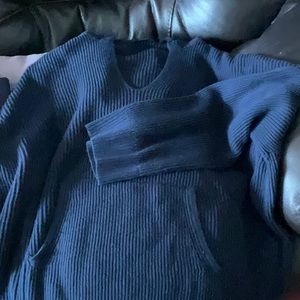 J.Crew XXL navy blue, hooded sweater